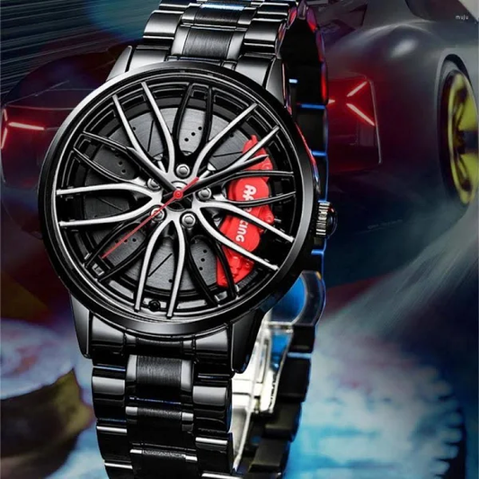 Beautiful Car Watch With Spinning Wheel